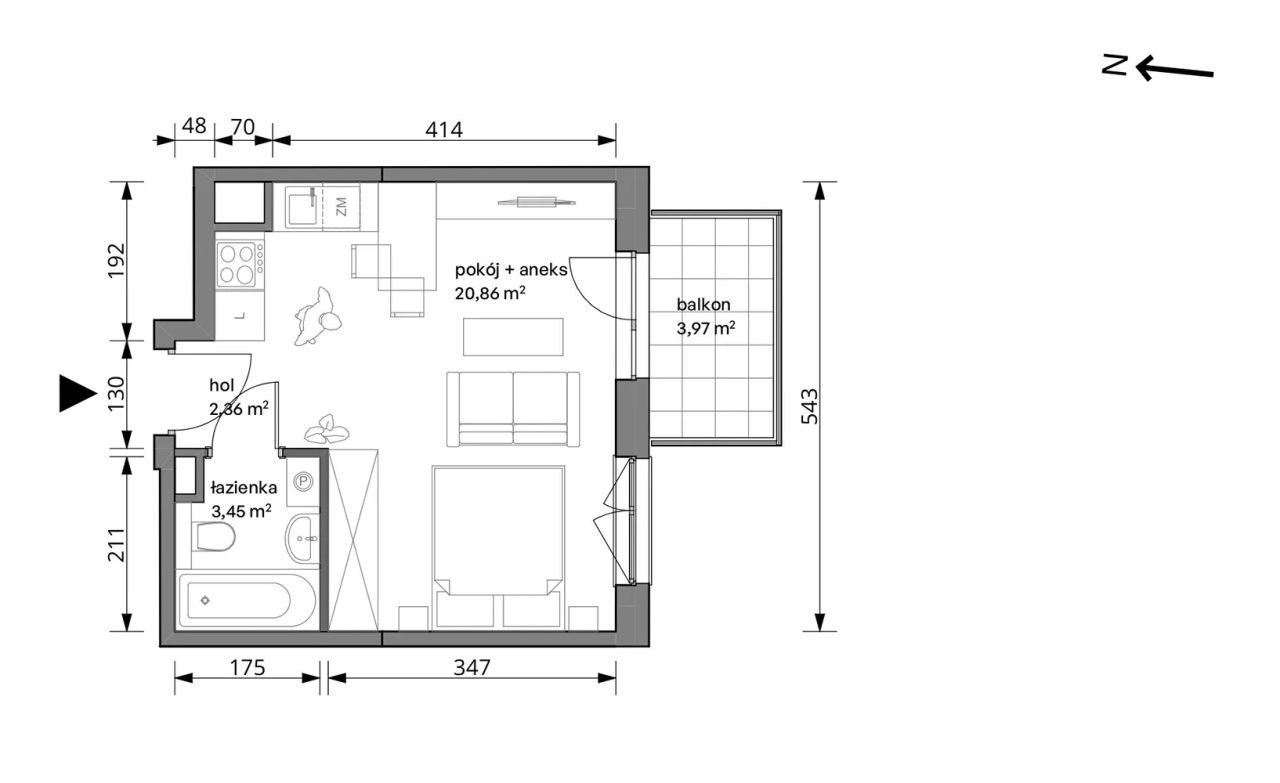 Mieszkanie 1-pokojowe Warszawa Włochy, ul. Trzcinowa. Zdjęcie 7