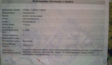 Działka budowlana Ciechanów Podzamcze, ul. Skrzetuskiego