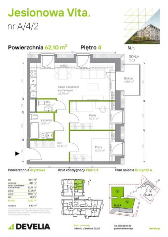 Mieszkanie 3-pokojowe Gdańsk Wrzeszcz, ul. Jesionowa. Zdjęcie 6