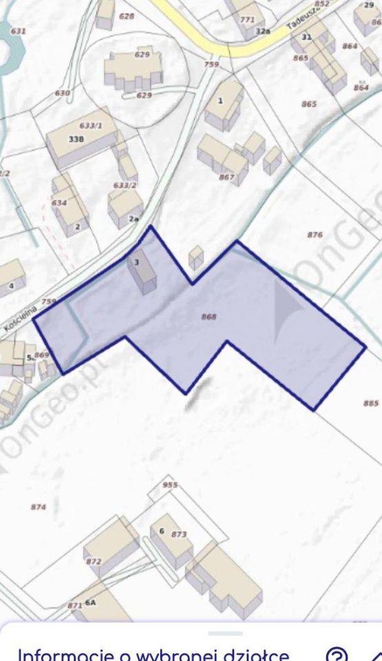 Działka budowlana Dobrocin, ul. Kościelna. Zdjęcie 1