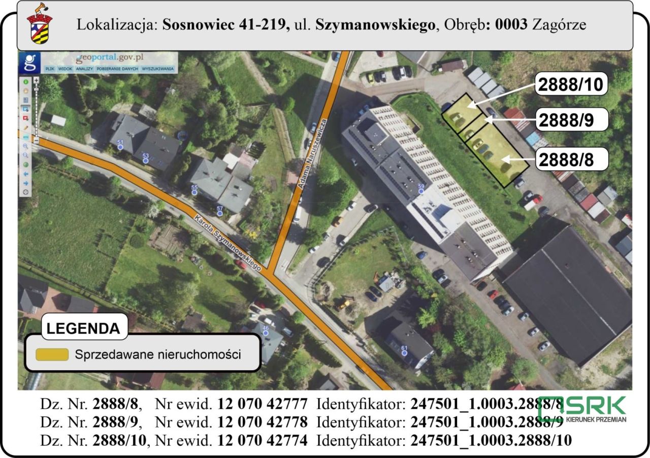 Działka inna Sosnowiec Porąbka, ul. Karola Szymanowskiego. Zdjęcie 1