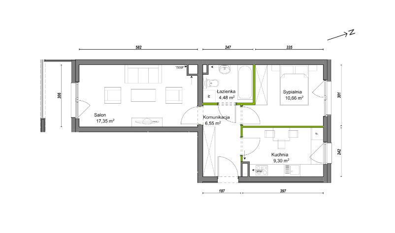 Mieszkanie 2-pokojowe Wrocław Ołtaszyn, ul. Orawska. Zdjęcie 8