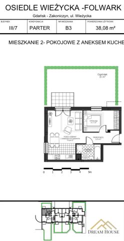 Mieszkanie 2-pokojowe Gdańsk Zakoniczyn, ul. Wieżycka. Zdjęcie 20