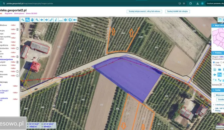 Działka rolna Zajeziorze