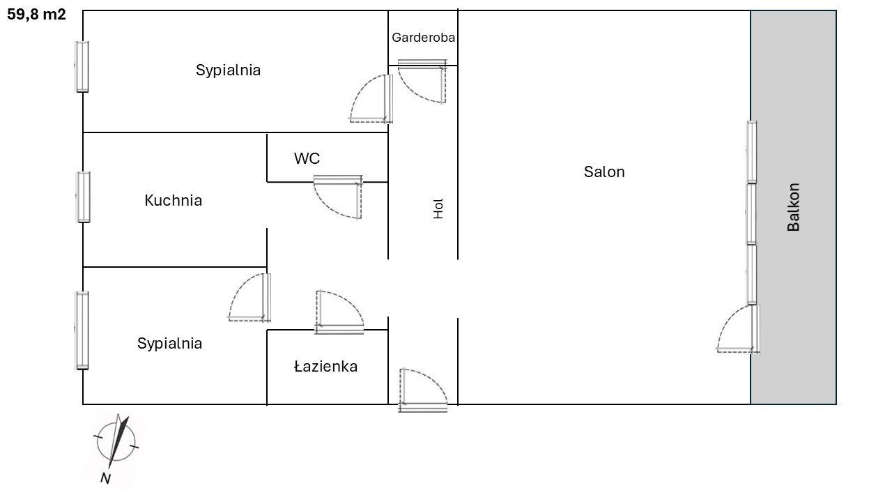 Mieszkanie 3-pokojowe Mrągowo, os. Mazurskie. Zdjęcie 8