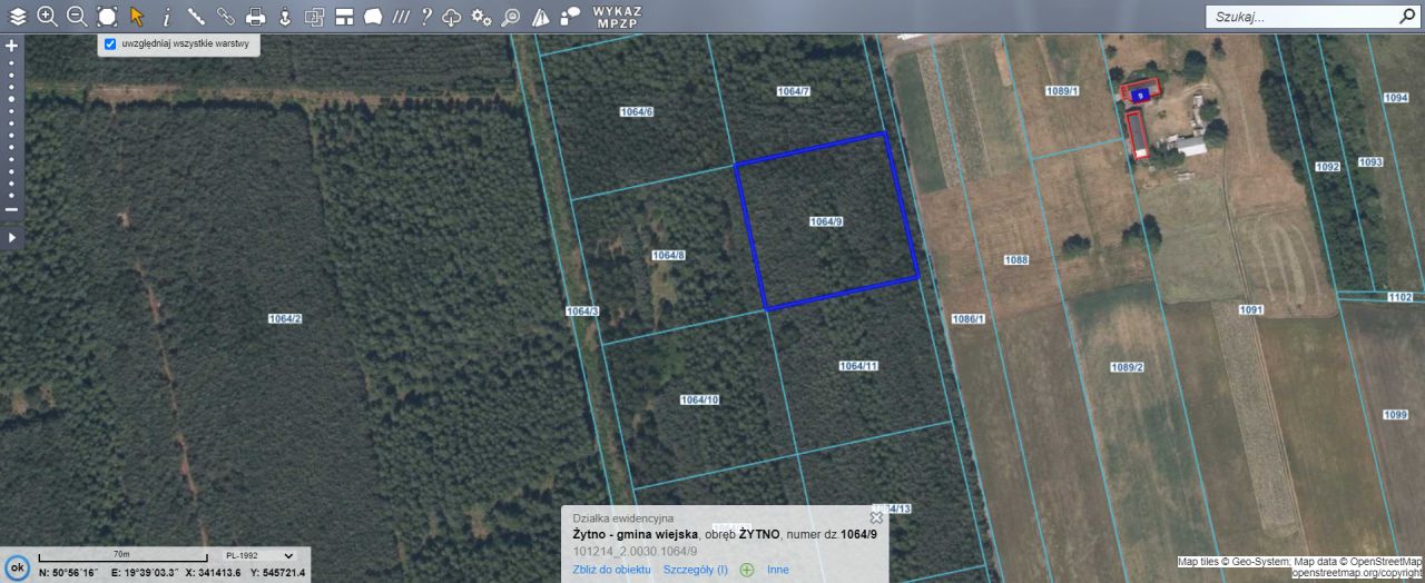 Działka leśna Żytno, ul. Konopnickiej. Zdjęcie 2