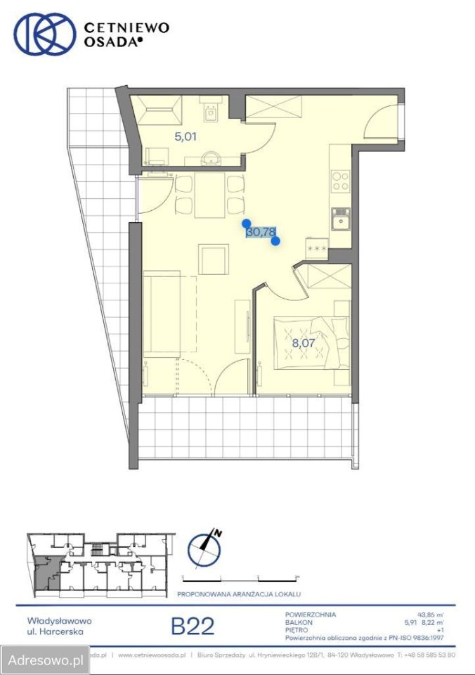 Mieszkanie 2-pokojowe Władysławowo, ul. Harcerska. Zdjęcie 2