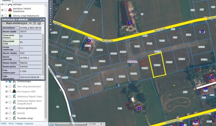 Działka budowlana Rębiska