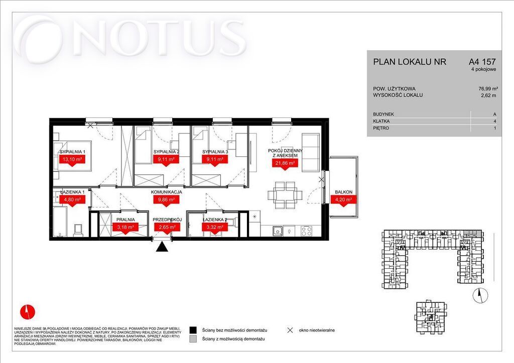 Mieszkanie 4-pokojowe Kraków, ul. Siewna. Zdjęcie 5