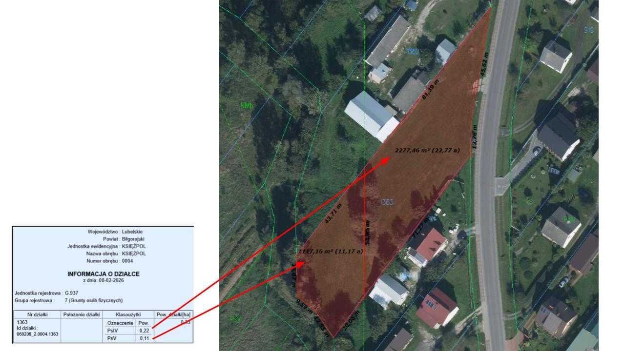 Działka budowlana Księżpol. Zdjęcie 1