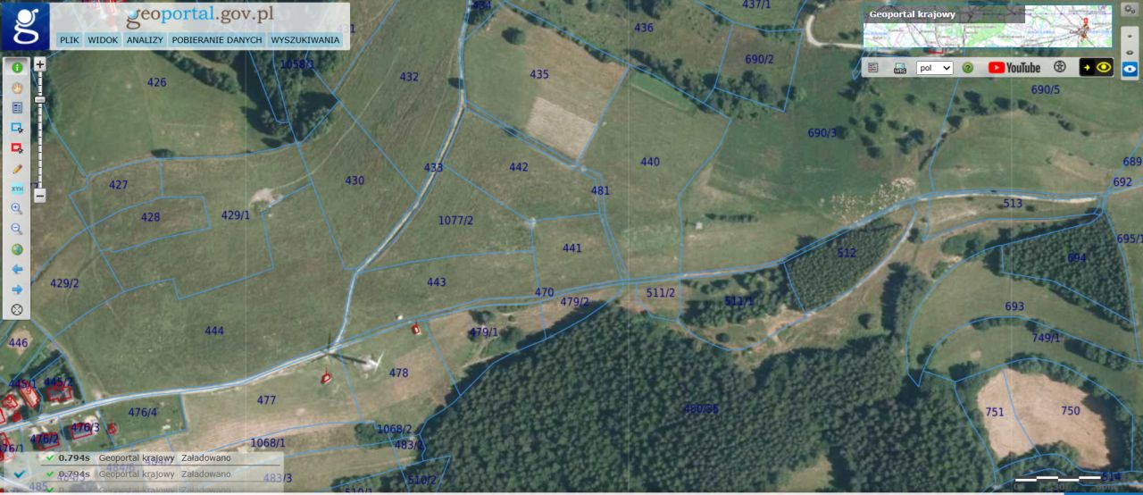 Działka rolna Rytro Połom Wyżna, Rytro