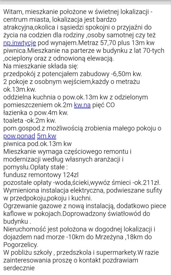 Mieszkanie 2-pokojowe Trzebiatów, ul. Wojska Polskiego. Zdjęcie 3