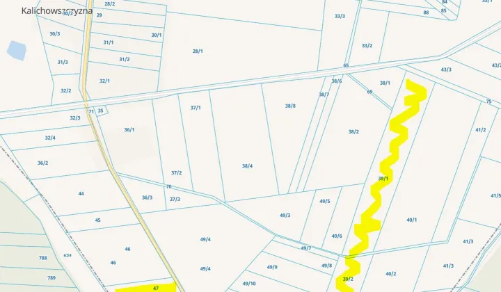 Działka rolna Kalichowszczyzna, Sprzedam działki 39/1 39/2 47 Gmina Tuczna Powiat bialski