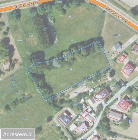 Działka rolna Jedlicze, ul. Bartosza Głowackiego. Zdjęcie 1