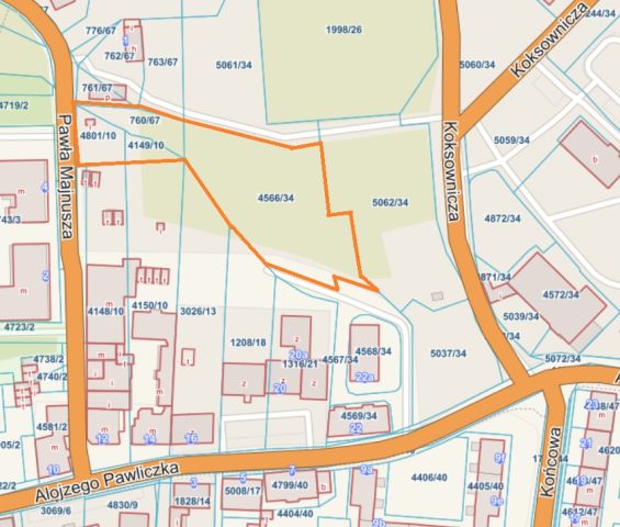 Działka inwestycyjna Zabrze Centrum, ul. Pawła Majnusza. Zdjęcie 1