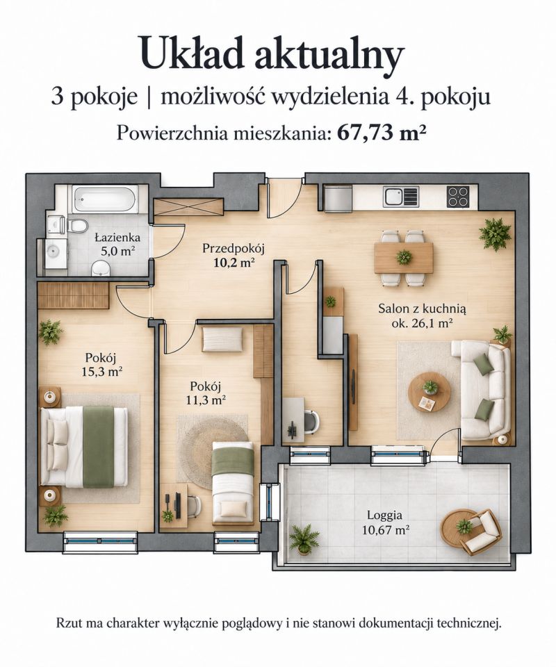Mieszkanie 3-pokojowe Warka Centrum, ul. Kazimierza Pułaskiego. Zdjęcie 13