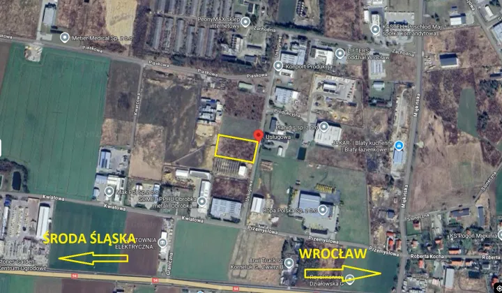 Działka inwestycyjna Źródła, ul. Usługowa