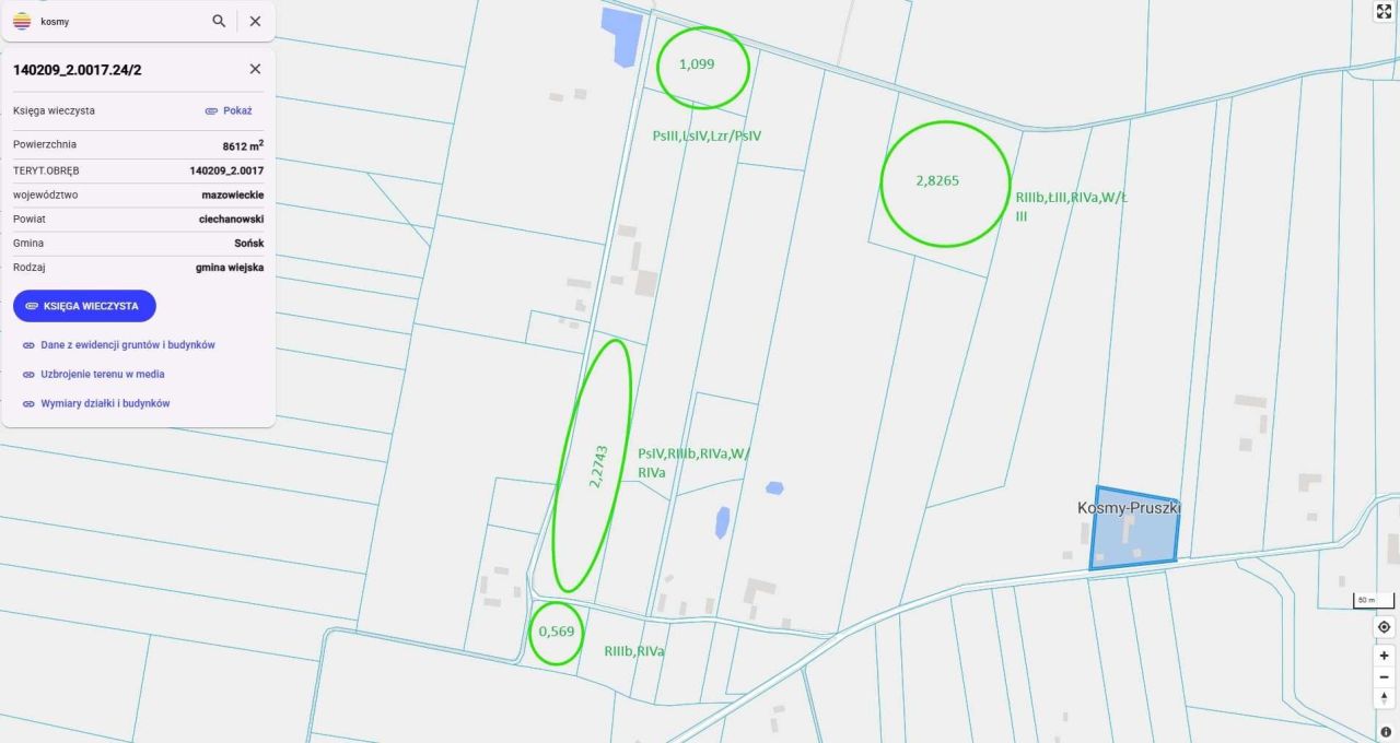 Działka rolna Kosmy-Pruszki. Zdjęcie 1