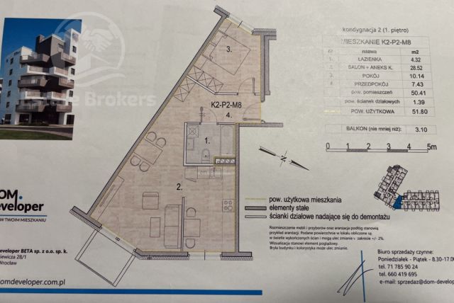 Mieszkanie 2-pokojowe Wrocław Śródmieście, ul. Rychtalska. Zdjęcie 20
