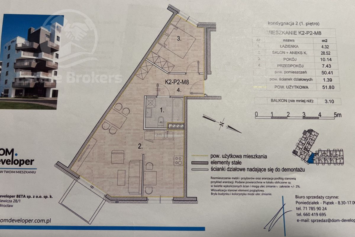 Mieszkanie 2-pokojowe Wrocław Śródmieście, ul. Rychtalska. Zdjęcie 20