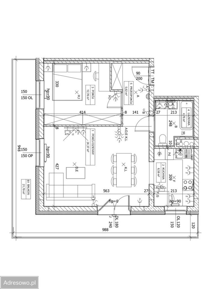 Mieszkanie 2-pokojowe Wrocław Popowice, ul. Białowieska. Zdjęcie 8