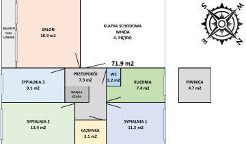 Mieszkanie 4-pokojowe Wałbrzych Podzamcze, ul. Hetmańska