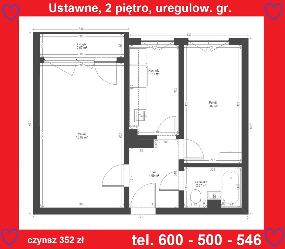 Mieszkanie 2-pokojowe Warszawa Bródno, ul. Turmoncka