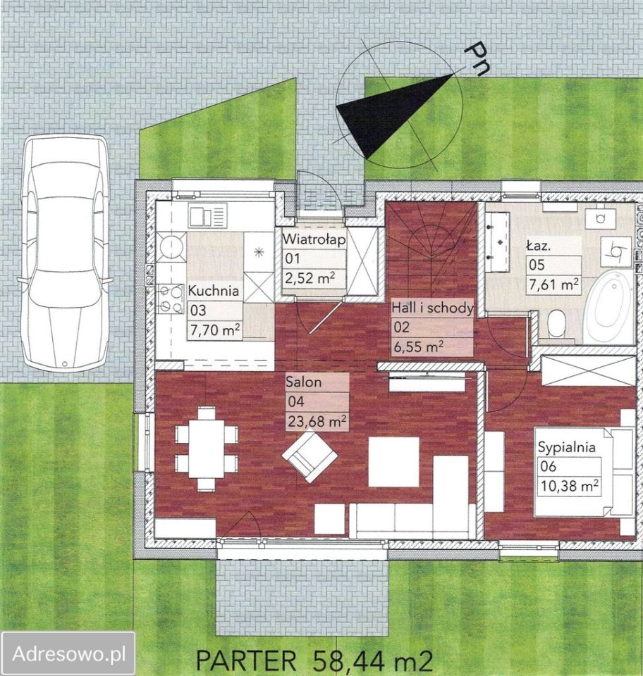bliźniak, 5 pokoi Jabłonna, ul. 1 Maja. Zdjęcie 3