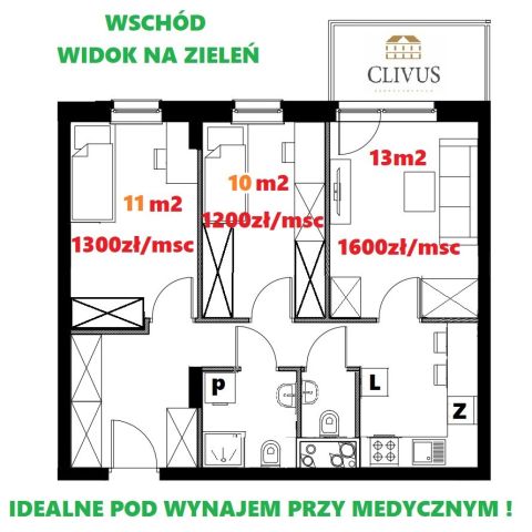 Mieszkanie 3-pokojowe Lublin Śródmieście. Zdjęcie 3