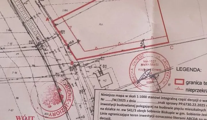 Działka budowlana Sobienie-Jeziory, ul. Warszawska