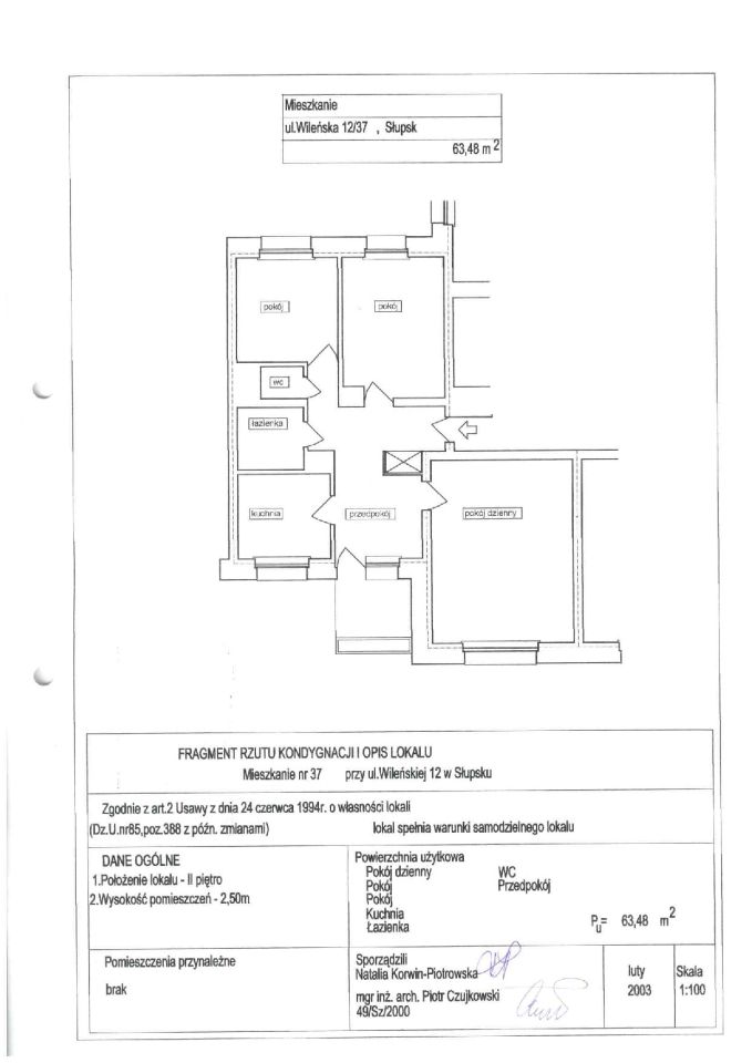 Mieszkanie 3-pokojowe Słupsk Centrum, ul. Wileńska. Zdjęcie 18