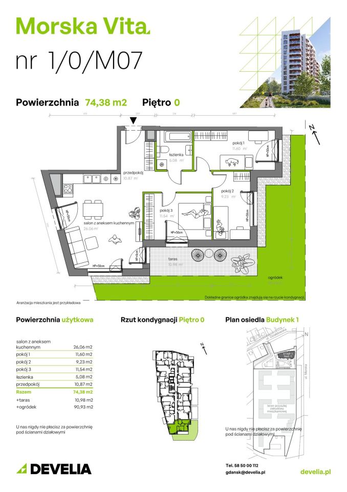 Mieszkanie 4-pokojowe Gdynia Leszczynki, ul. Działdowska. Zdjęcie 7
