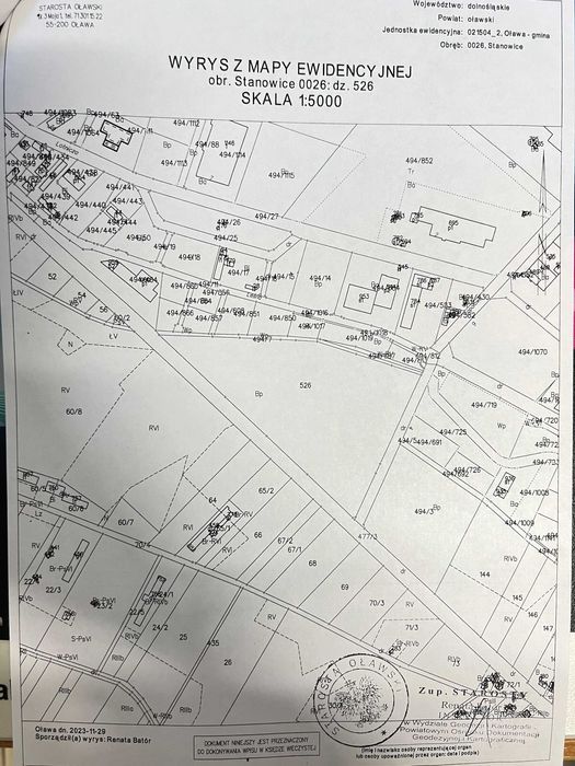 Działka inwestycyjna Stanowice. Zdjęcie 2