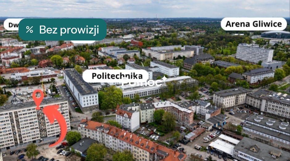 Mieszkanie 3-pokojowe Gliwice Śródmieście, ul. Łużycka. Zdjęcie 1