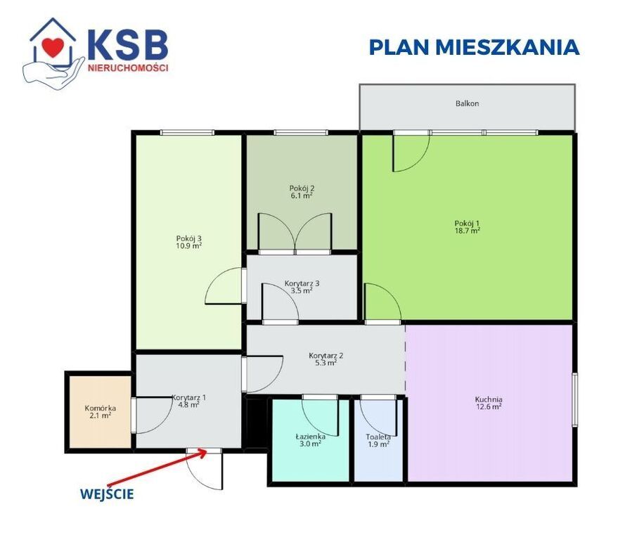 Mieszkanie 3-pokojowe Ostrowiec Świętokrzyski, os. Pułanki. Zdjęcie 20