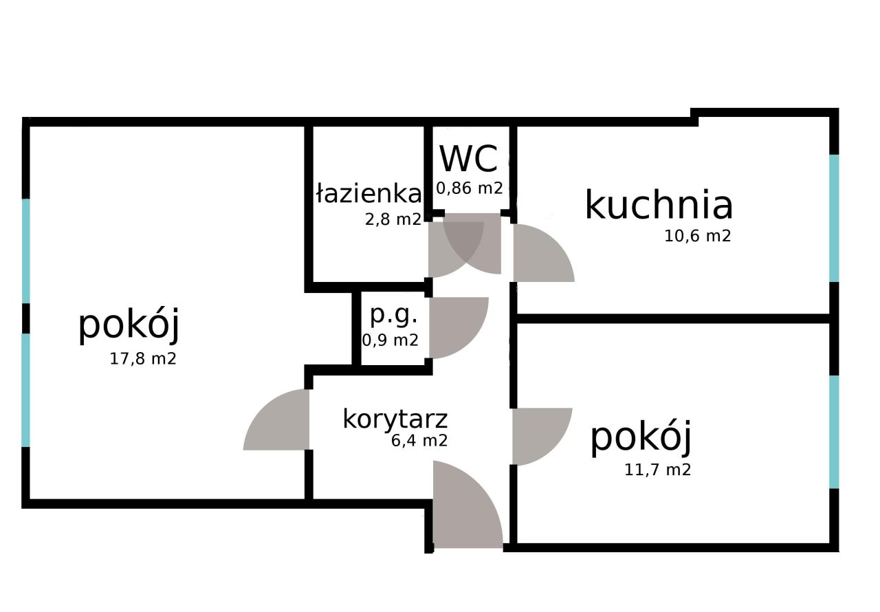Mieszkanie 2-pokojowe Świdnik Centrum, ul. Cypriana Kamila Norwida. Zdjęcie 6