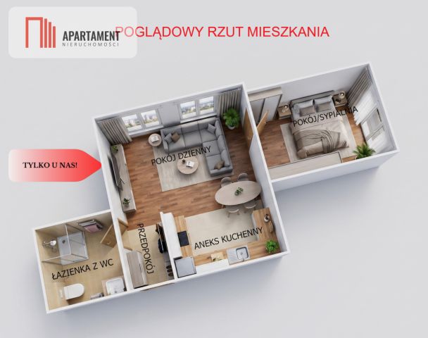Mieszkanie 2-pokojowe Grudziądz, ul. gen. Józefa Hallera. Zdjęcie 3