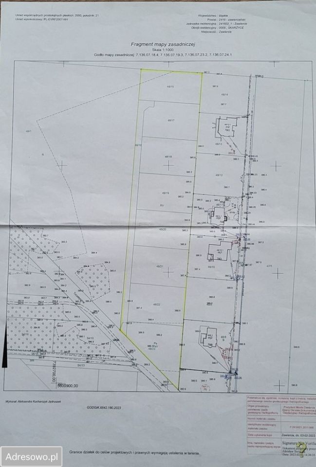 Działka budowlana Zawiercie Skarżyce, ul. Turystyczna. Zdjęcie 5