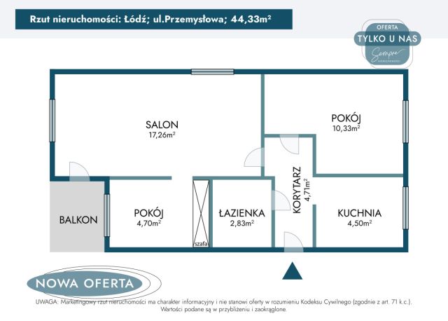 Mieszkanie 3-pokojowe Łódź Bałuty, ul. Przemysłowa. Zdjęcie 28