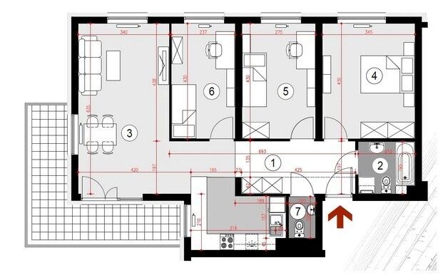 Mieszkanie 4-pokojowe Rzeszów Staromieście, ul. Lubelska. Zdjęcie 8