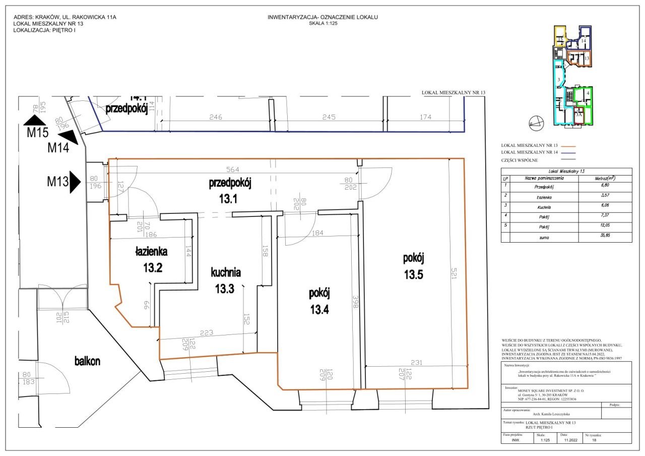 Mieszkanie 2-pokojowe Kraków Stare Miasto, ul. Rakowicka. Zdjęcie 14