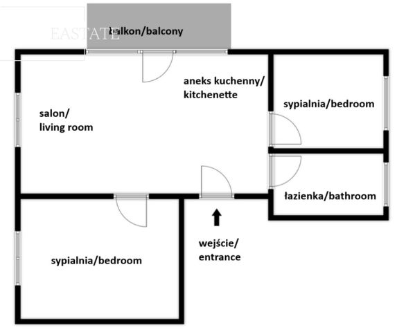 Mieszkanie 3-pokojowe Gdańsk Osowa, ul. Kielnieńska. Zdjęcie 16