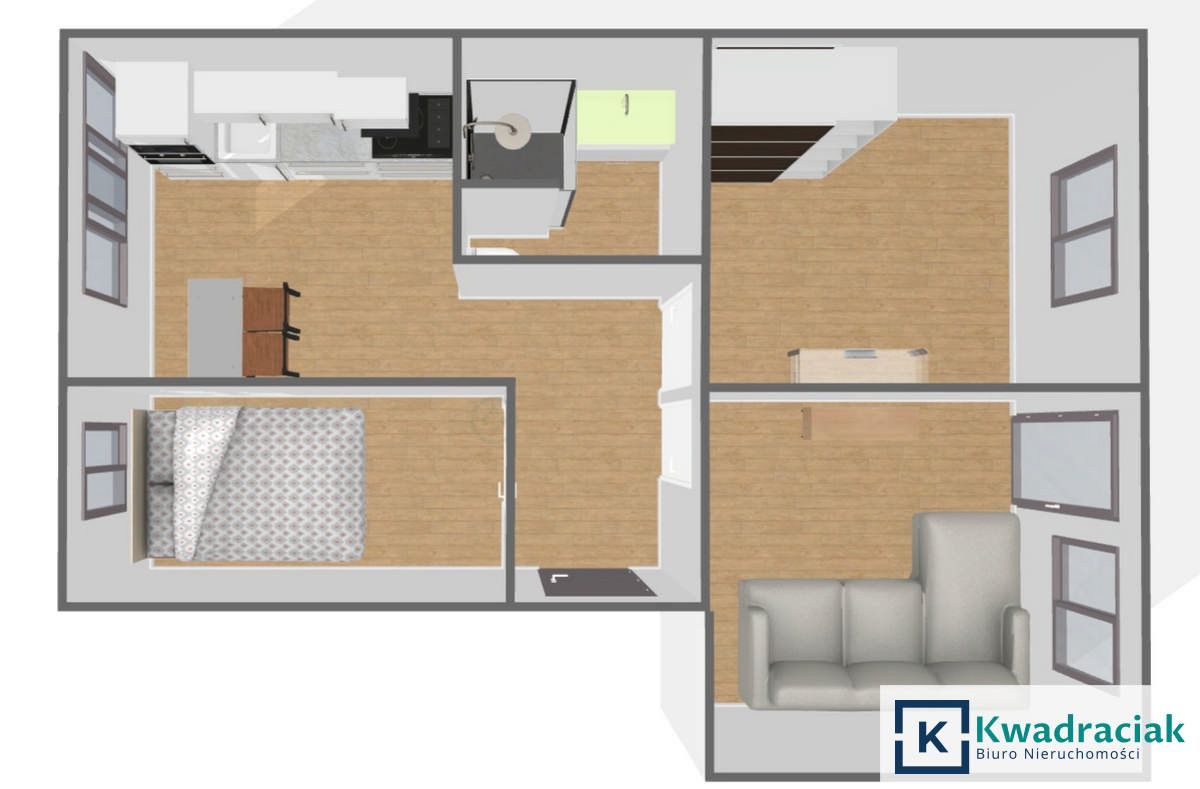 Mieszkanie 3-pokojowe Baligród, ul. Kazimierza Wielkiego. Zdjęcie 11