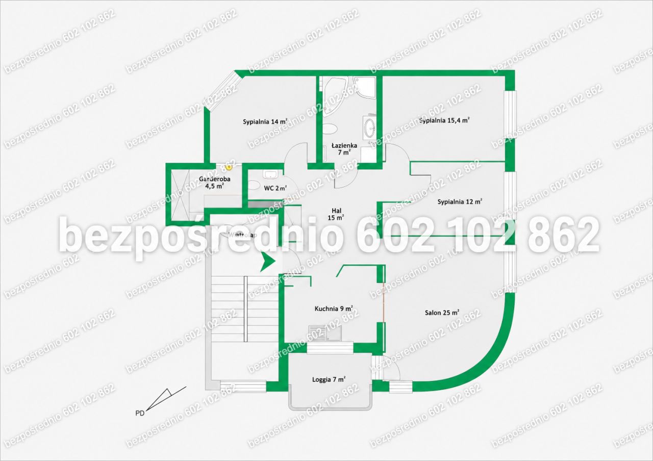 Mieszkanie 4-pokojowe Warszawa Bielany, ul. Literacka. Zdjęcie 2