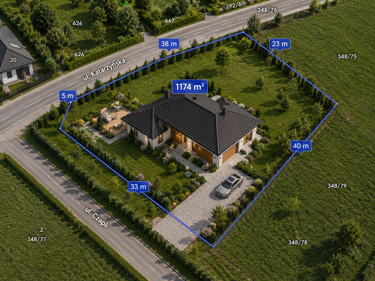 Działka na sprzedaż
ul. Katarzyńska
Gruszczyn