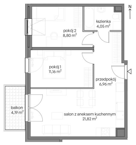 Mieszkanie 3-pokojowe Gdańsk Ujeścisko, ul. Niepołomicka. Zdjęcie 8