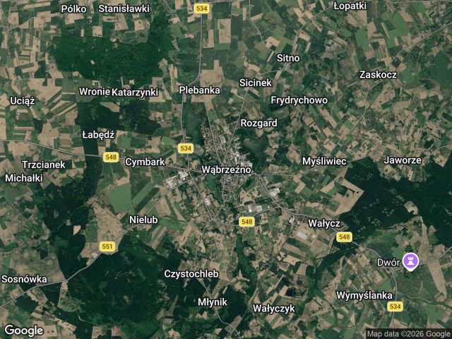 Działka rolno-budowlana Wąbrzeźno, Przybliżona. Zdjęcie 1