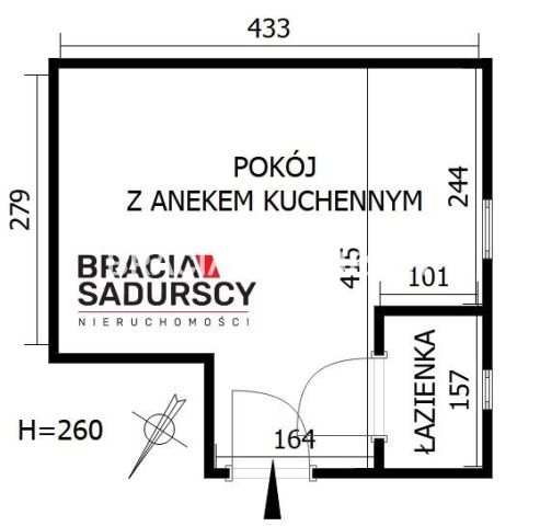 Mieszkanie 1-pokojowe Kraków Grzegórzki, ul. Mogilska. Zdjęcie 17