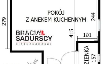 Mieszkanie 1-pokojowe Kraków Grzegórzki, ul. Mogilska