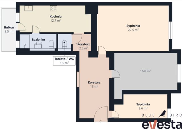 Mieszkanie 3-pokojowe Wrocław, ul. Piastowska. Zdjęcie 14